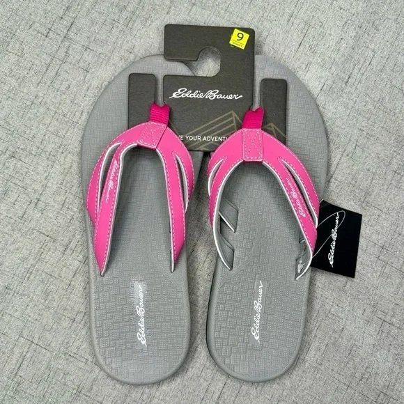 Eddie Bauer Pink Sandals Break Point Flip Flops 7 8 9 10 NWT - Picture 10 of 15
